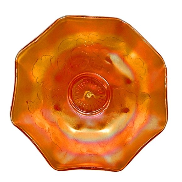 Antique Northwood Carnival Blossoms & Palms Bowl - Picture 1 of 6